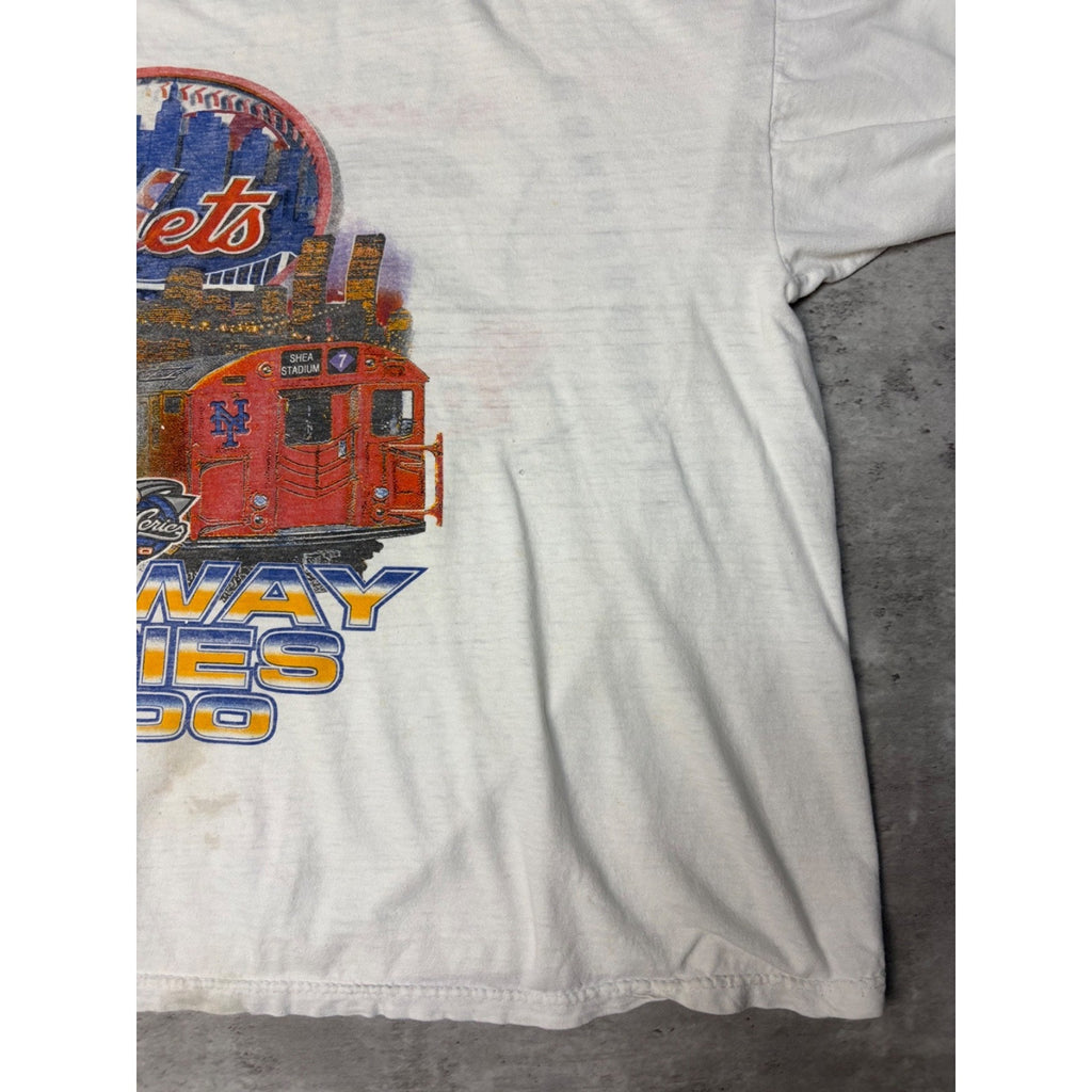 Vintage 2000 Yankees Vs Mets MLB Subway Series Baseball T-Shirt Size XL