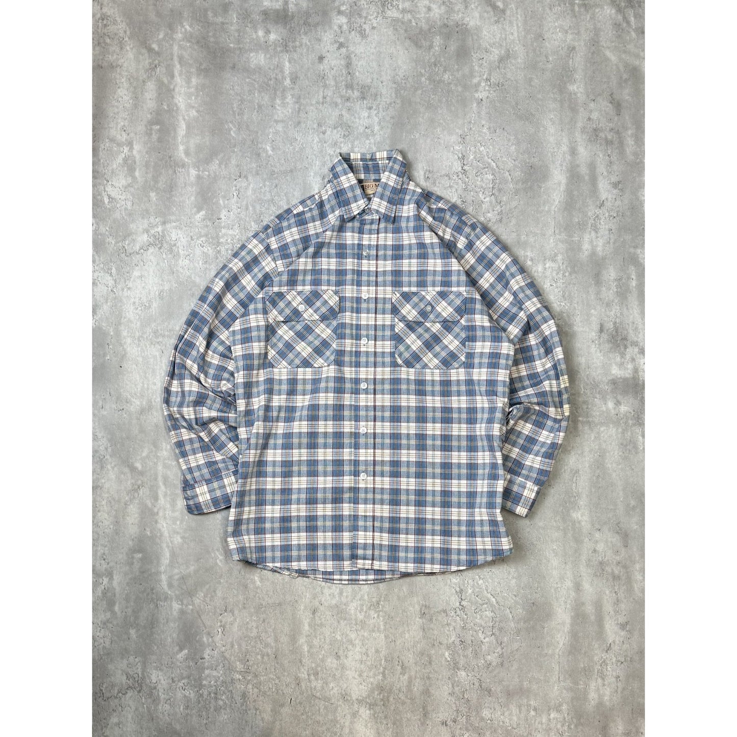 Vintage 80s/90s Big Mac Plaid Print Long Sleeve Button Up Shirt Size Medium