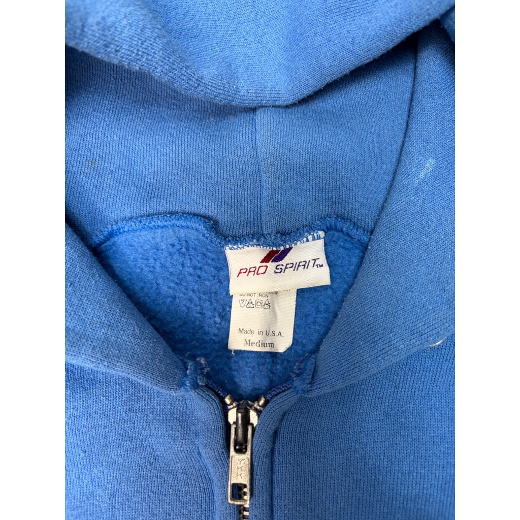 Vintage 90s Pro Spirit Blank Full Zip Hooded Sweatshirt Size Medium