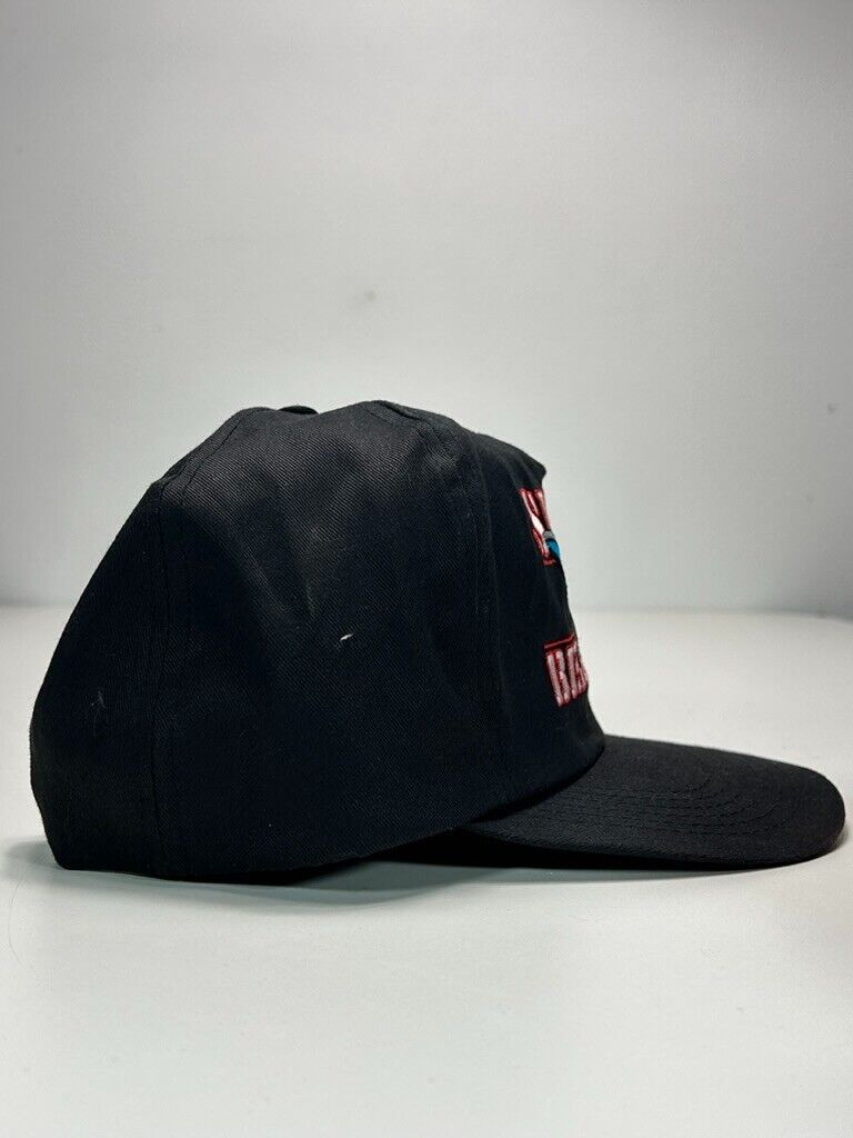 Vintage 90s Bermuda Shark Embroidered Destination Snapback Hat OSFA Black