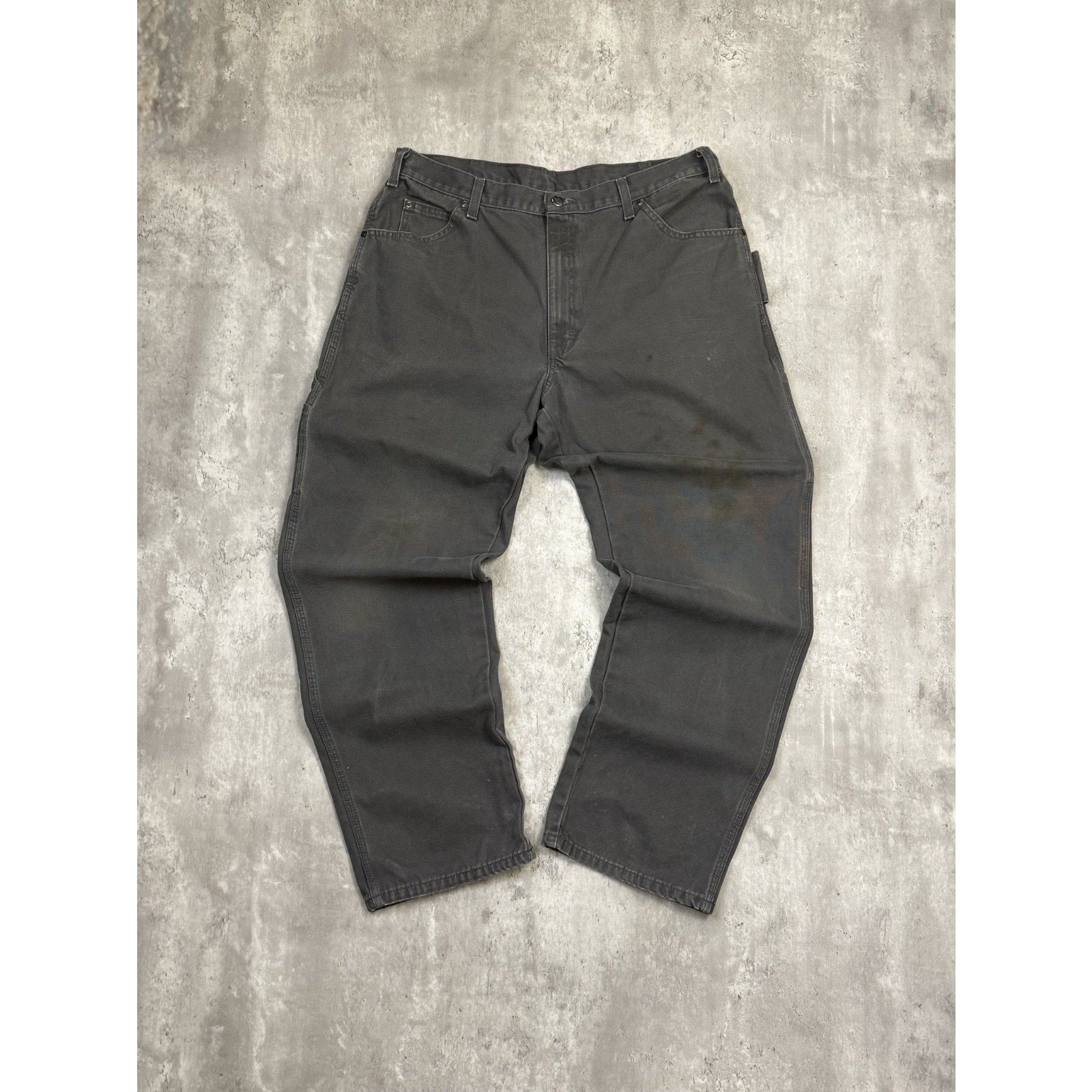 Vintage Dickies Canvas Workwear Carpenter Pants Size 38 Gray