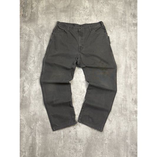 Vintage Dickies Canvas Workwear Carpenter Pants Size 38 Gray