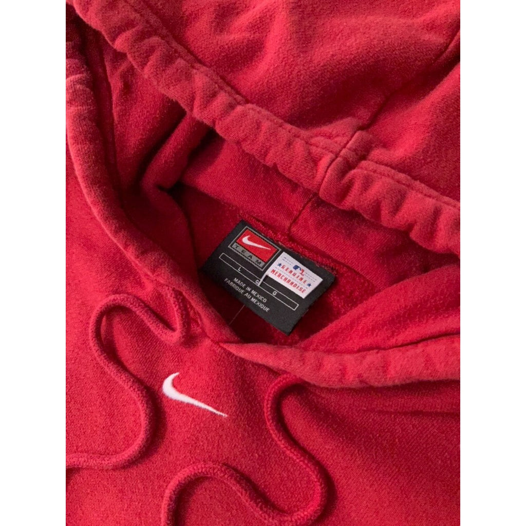 Vintage St Louis Cardinals MLB Nike Middle Swoosh Hooded Sweatshirt Size Large
