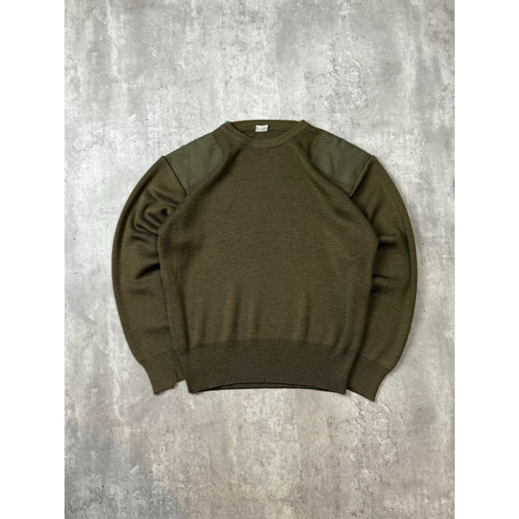 Vintage 80s/90s US Military Pullover Knit Sweater Size XL Green