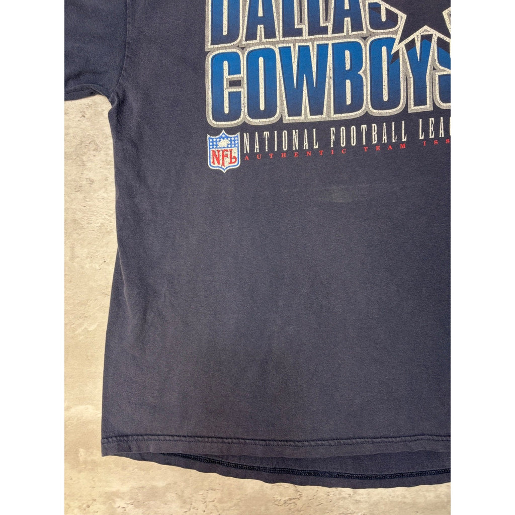 Vintage 90s Dallas Cowboys NFL Spellout Starter Graphic T-Shirt Size Large