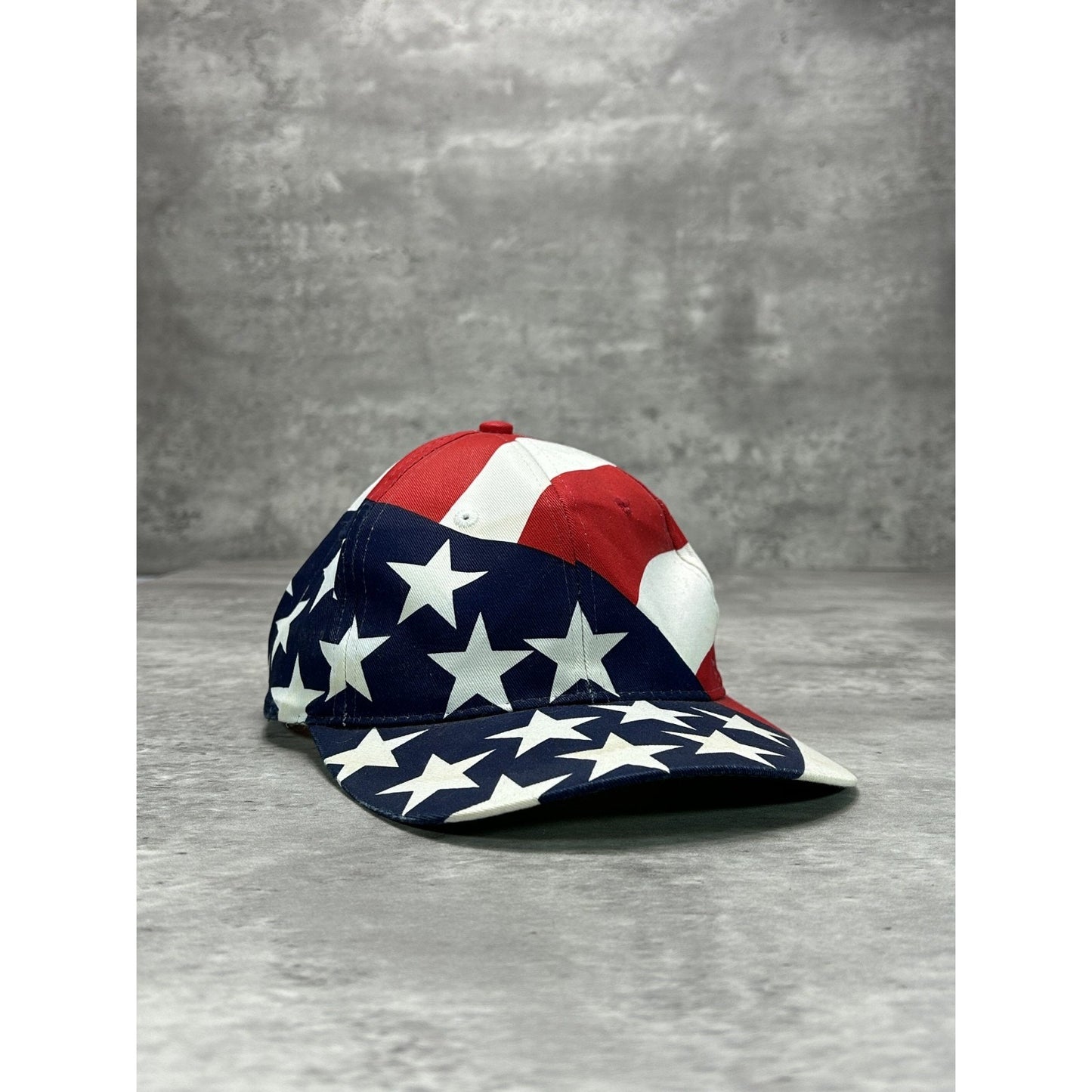 Vintage 1996 Atlanta Olympics American Flag All Over Print Snapback Hat OSFA