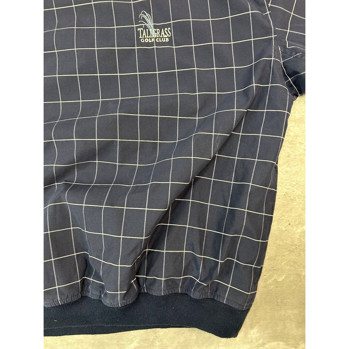 Vintage PING Tall Grass Golf Club Checkered Print Pullover Nylon Jacket Sz Large