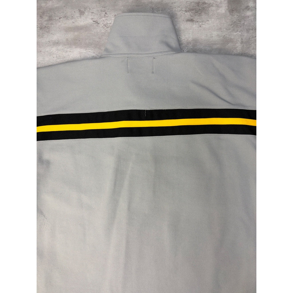 VTG Y2K Southpole Embroidered Spellout Two Tone 1/4 Zip Sweatshirt Size Large