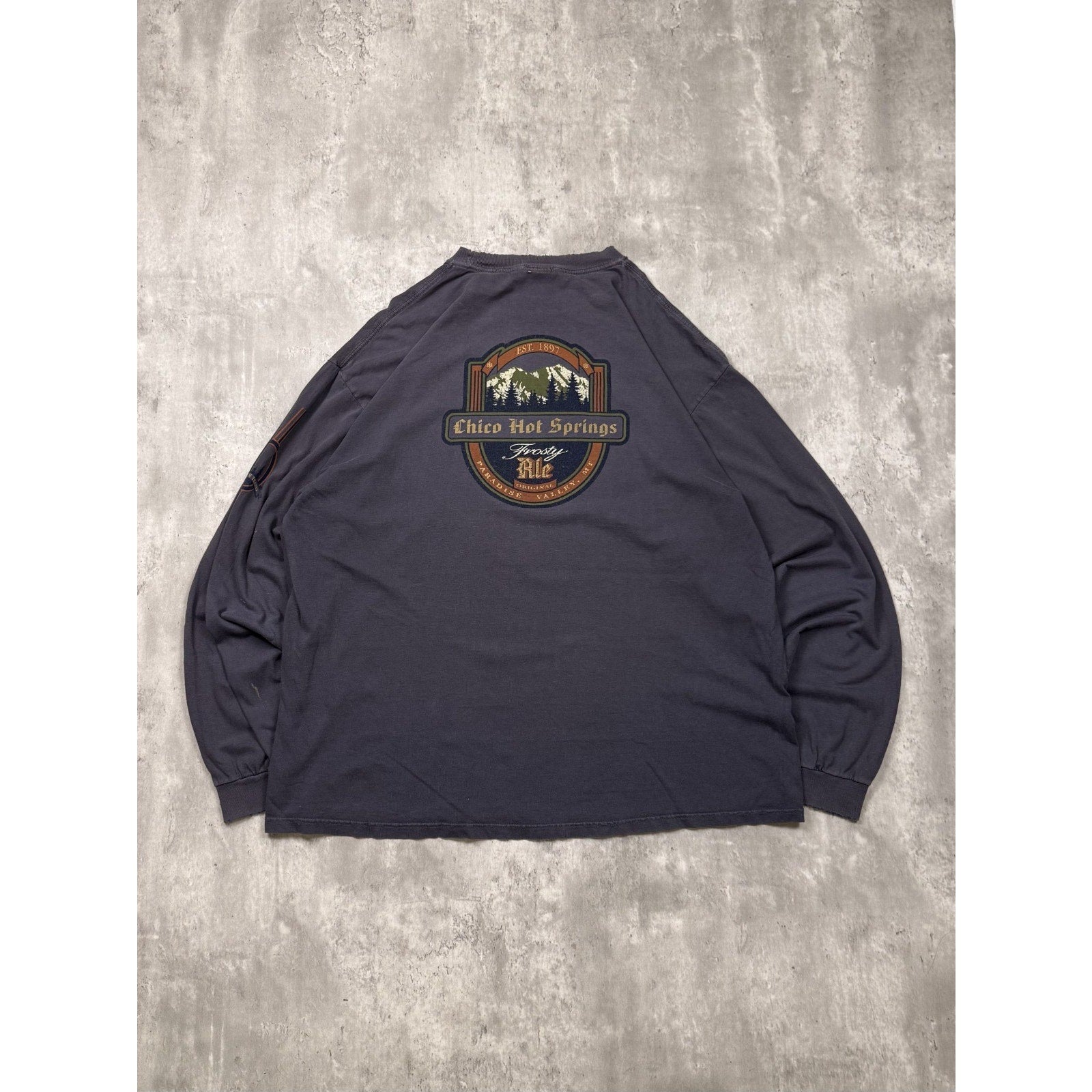 Vintage Chico Hot Springs Destination Graphic Long Sleeve T-Shirt Size XL