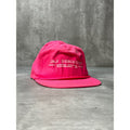 Vintage 90s J&J Discount Spellout Graphic Pink Strapback Hat OSFA
