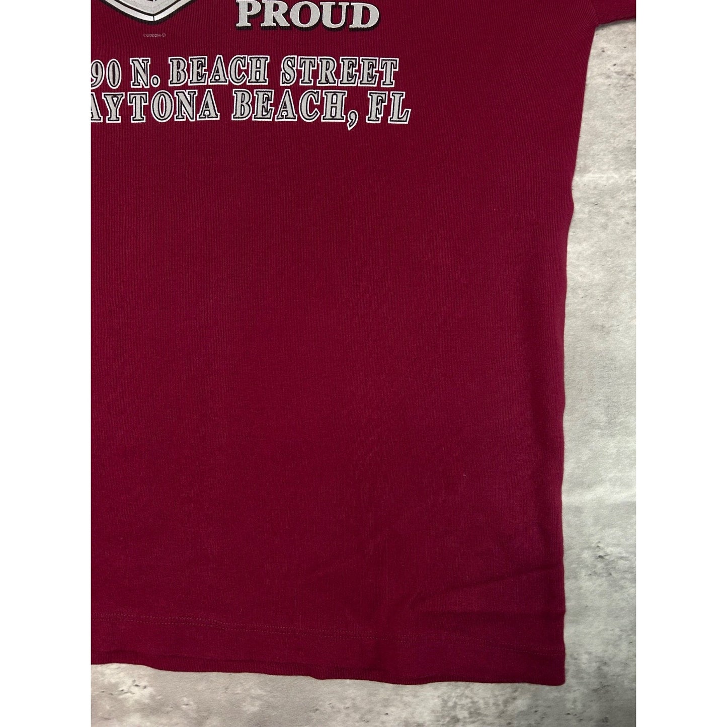 Vintage Harley Davidson 1/4 Button Spellout Graphic Long Sleeve T-Shirt Sz Large