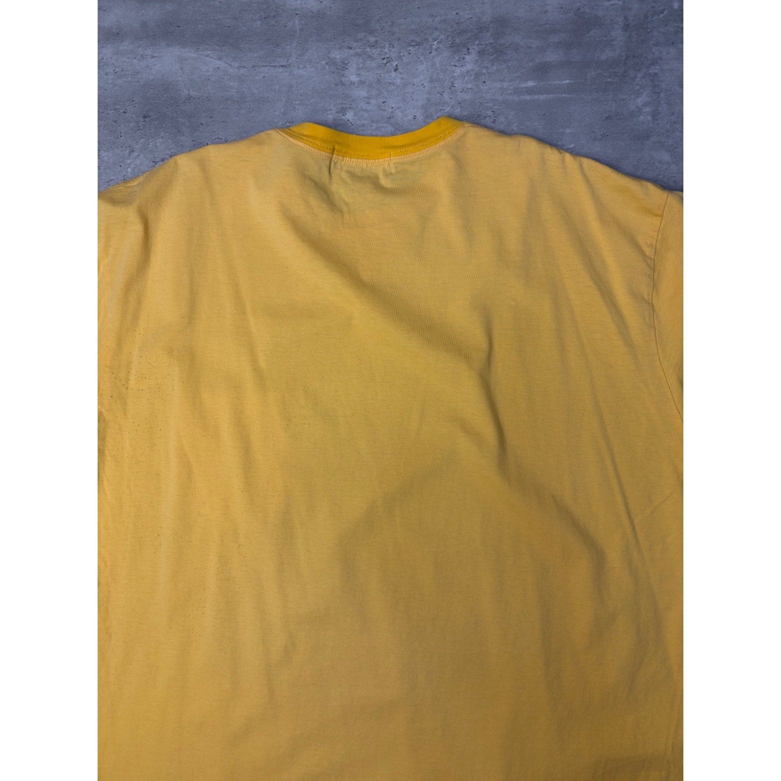Vintage 90s Polo Ralph Lauren Embroidered Pony Yellow Pocket T-Shirt Size Large