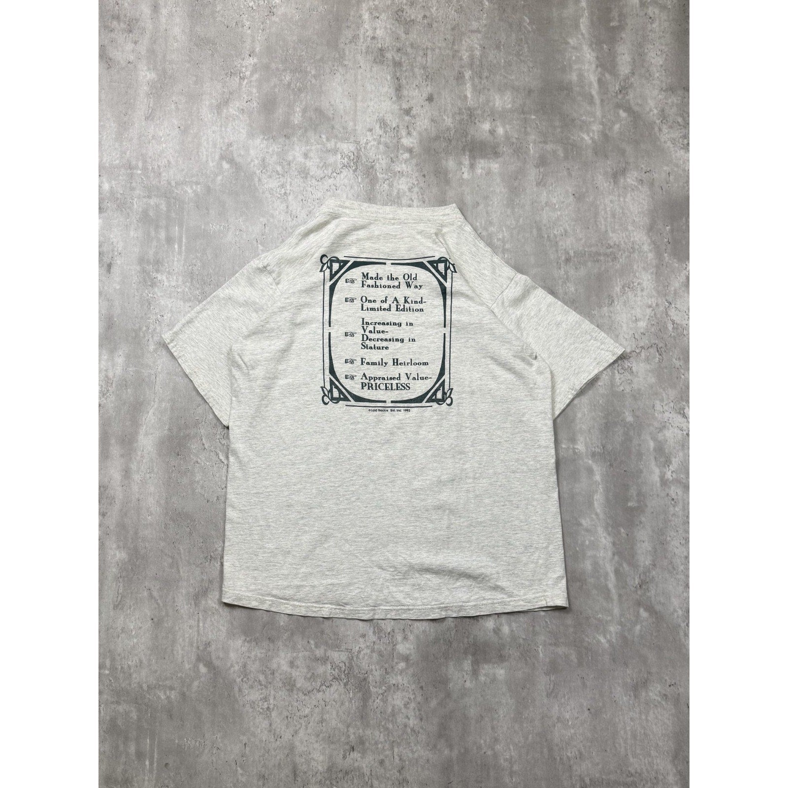 Vintage 1993 Genuine Antique Person Comedy Slogan Graphic T-Shirt Size Large
