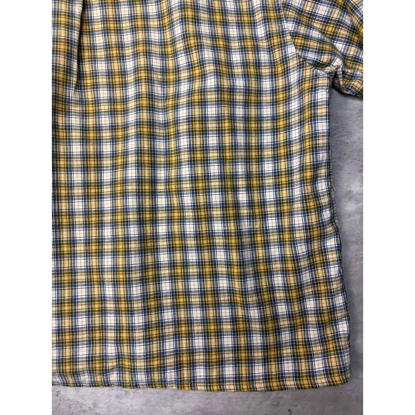 Vintage Sonoma Jean Company Plaid Single Pocket Cropped Button Up Shirt Size XL