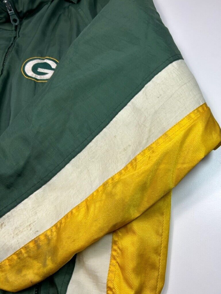 Vintage 90s Green Bay Packers NFL Embroidered Insulated Full Zip Jacket Size XL