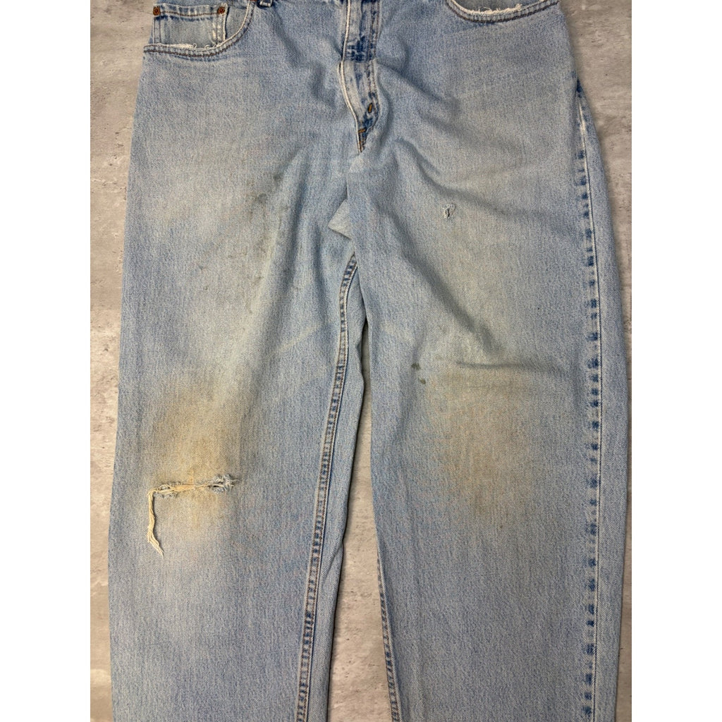 Vintage Levis 560 Red Tab Loose Fit Light Wash Denim Pants Size 36