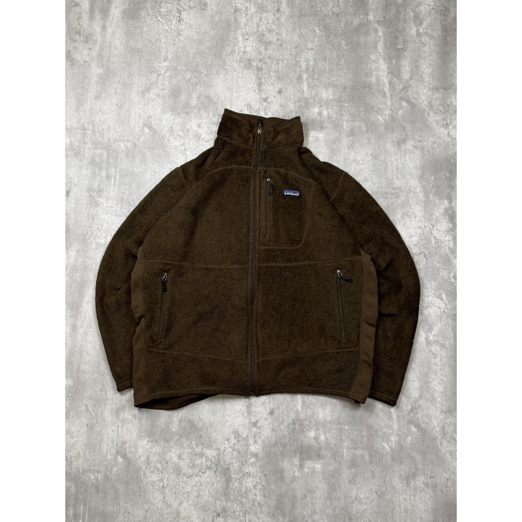 Vintage Patagonia Rhythm Brown Earth Tone Full Zip Fleece Sweatshirt Size XL
