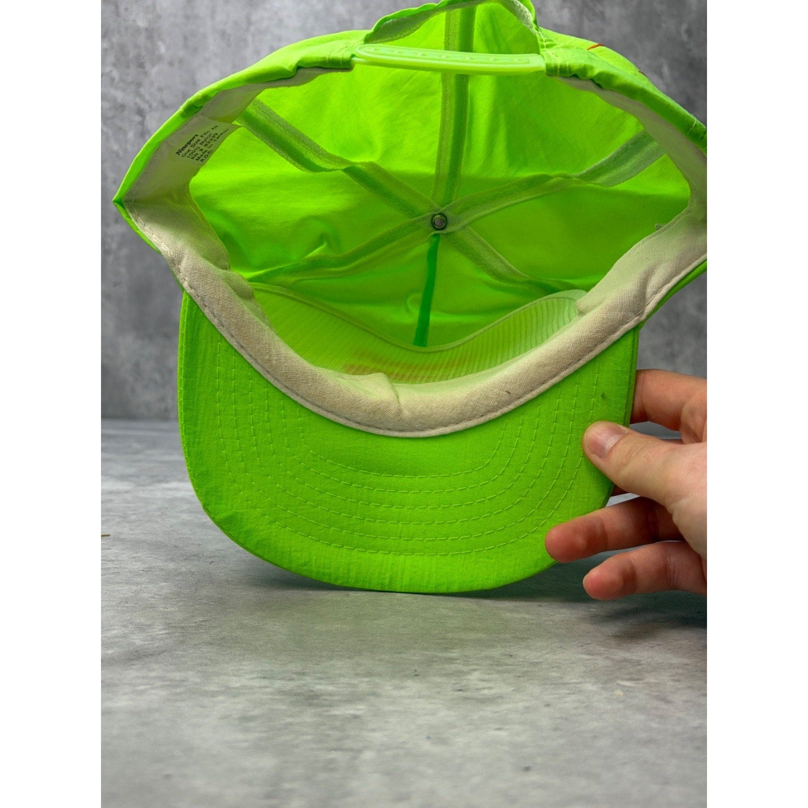Vintage 80s/90s Newport Cigarettes Embroidered Spellout Green Snapback Hat OSFA