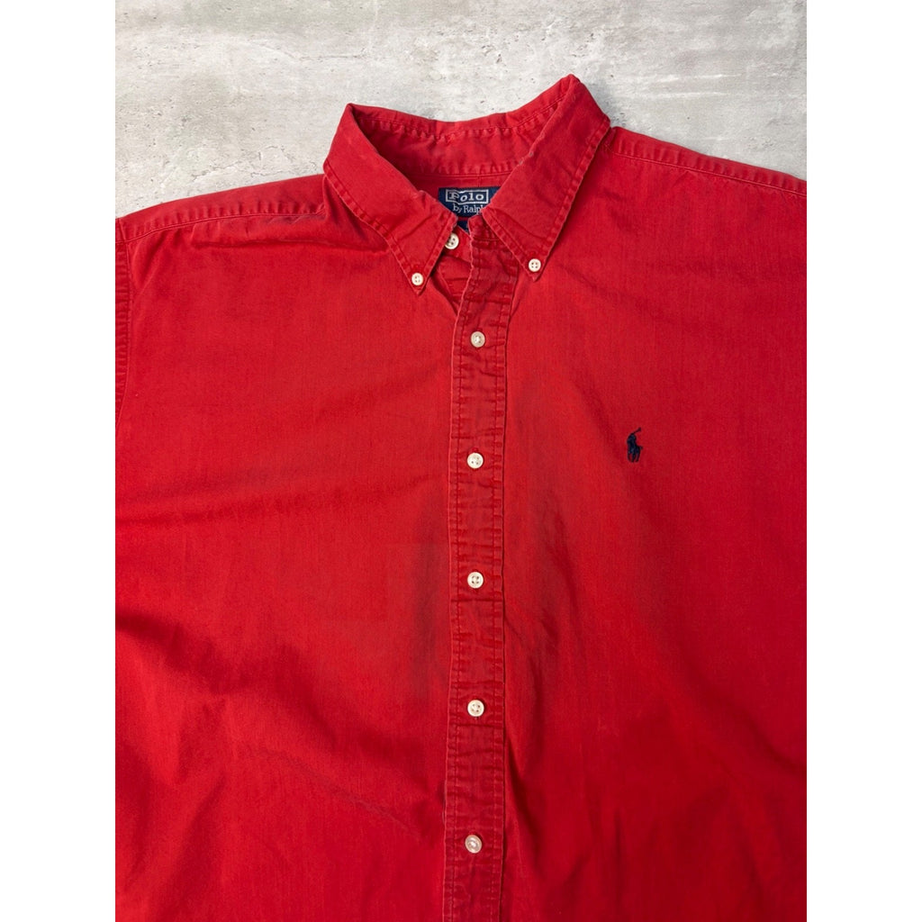 Vintage Polo Ralph Lauren Embroidered Pony Long Sleeve Button Up Shirt Size XL