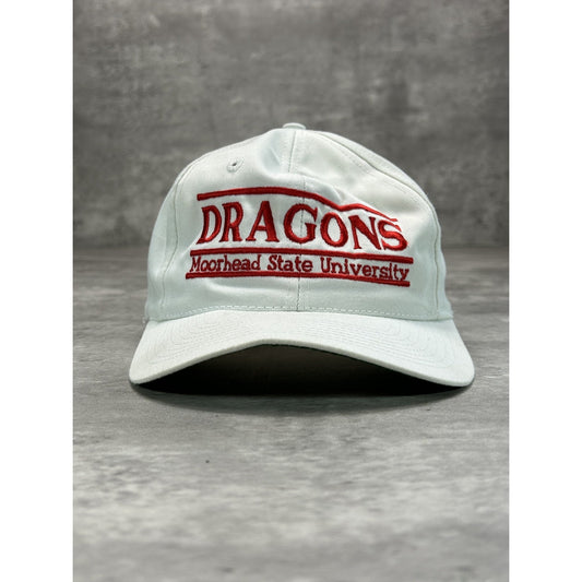Vintage 90s Moorhead State Dragons NCAA Embroidered Spellout Snapback Hat OSFA