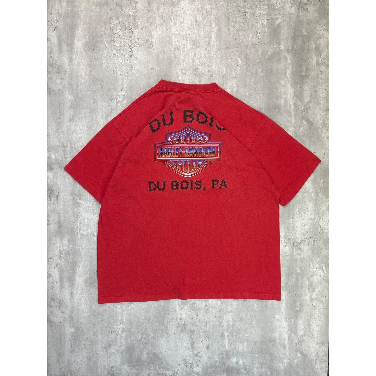 Vintage 1996 Harley Davidson Graphic Spellout Logo T-Shirt Size 2XL Red