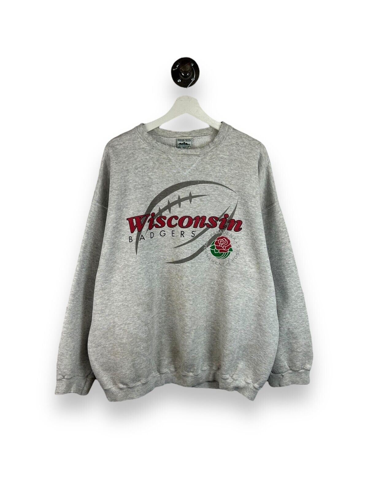 Vintage 90s Wisconsin Badgers NCAA Rose Bowl Collegiate Sweatshirt Size 2XL