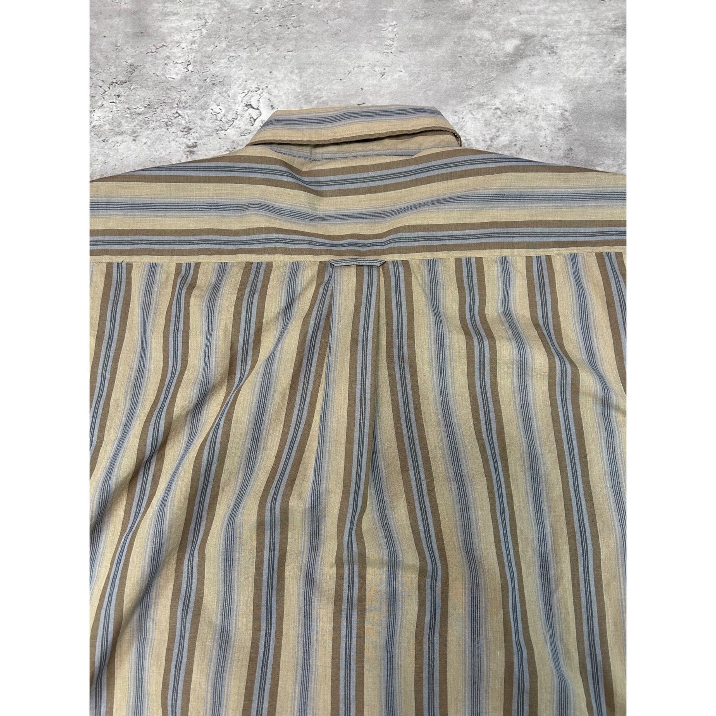 Vintage Bill Blass Striped Short Sleeve Cropped Reworked Button Up Shirt Sz 2XL