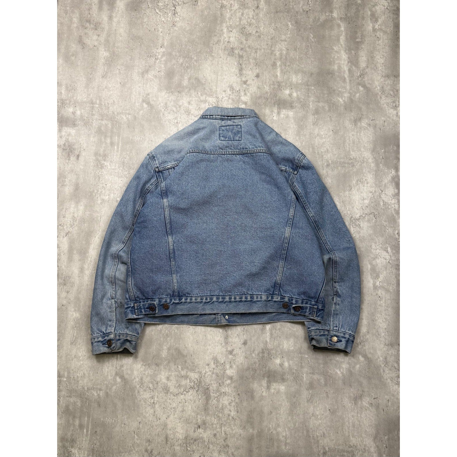 VTG 80s Levis Orange Tab Quilted Lined Medium Wash Denim Trucker Jacket Sz Large