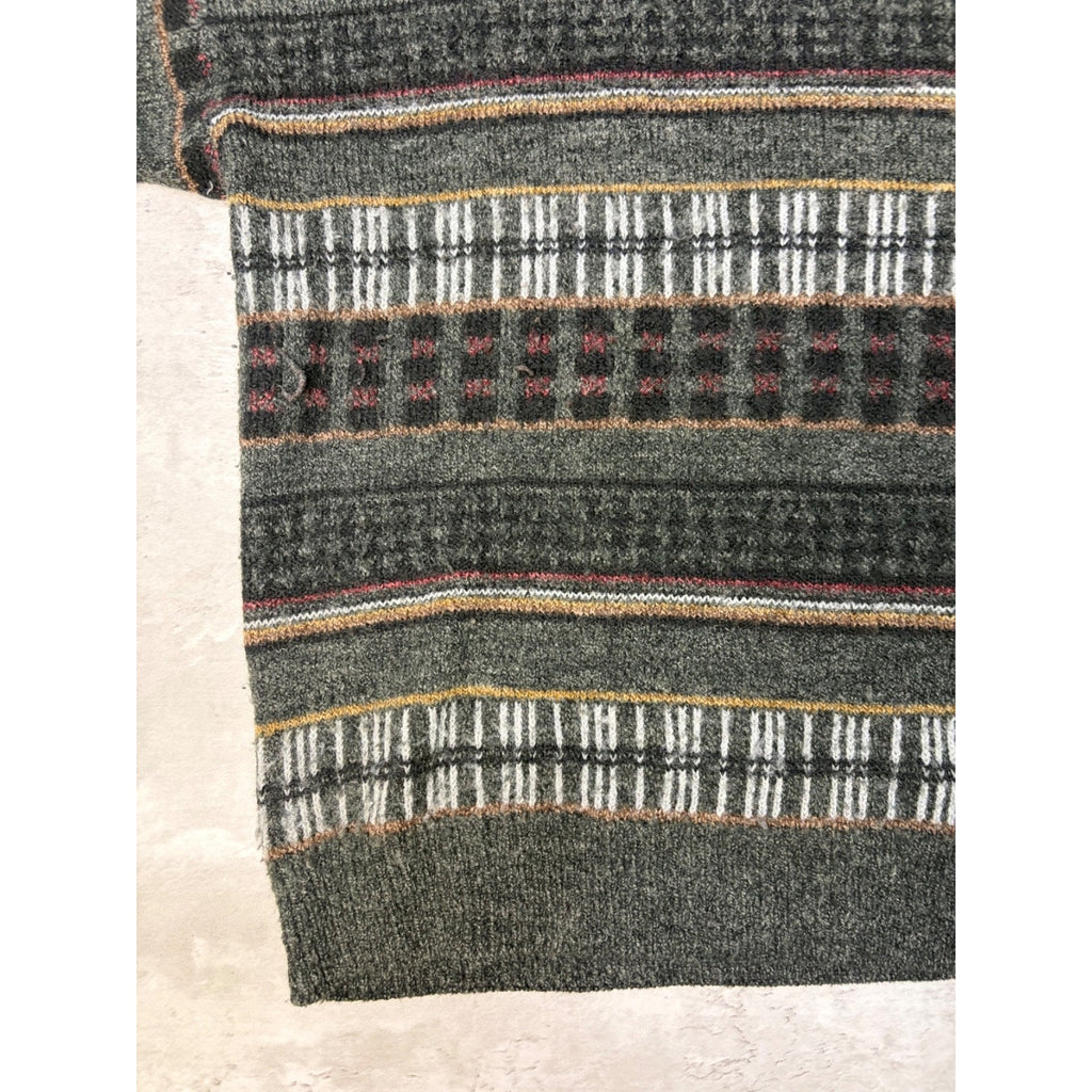Vintage 80s/90s Etchings Abstract Striped Print Pullover Knit Sweater Size Large