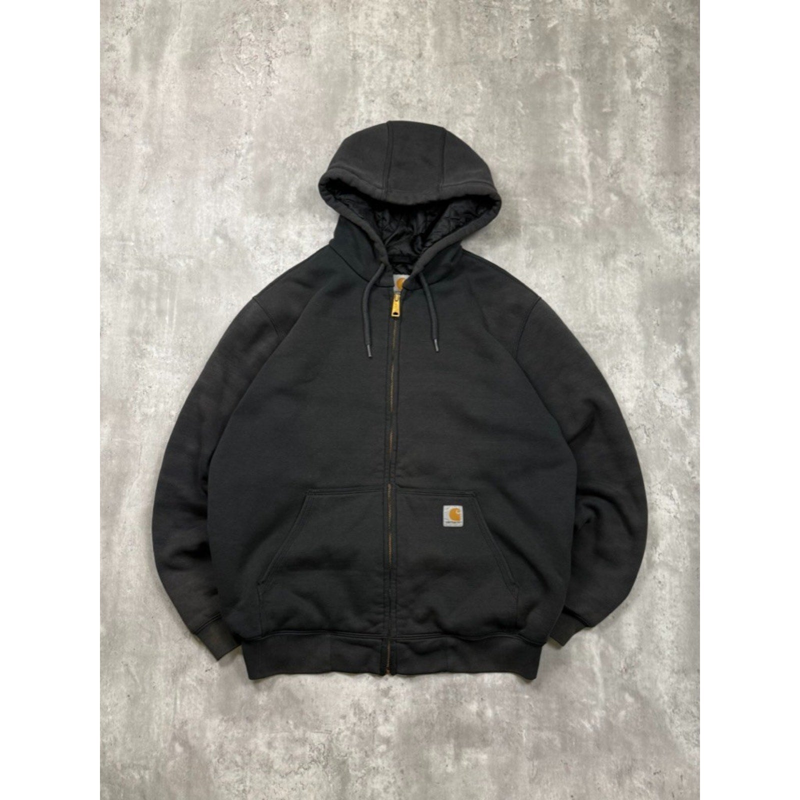 Vintage Carhartt Quilted Lined Embroidered Logo Workwear Sweatshirt Size Medium