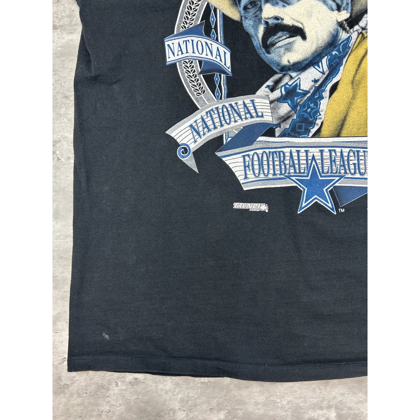 Vintage 1994 Dallas Cowboys NFL Realism Graphic Football T-Shirt Size XL Black