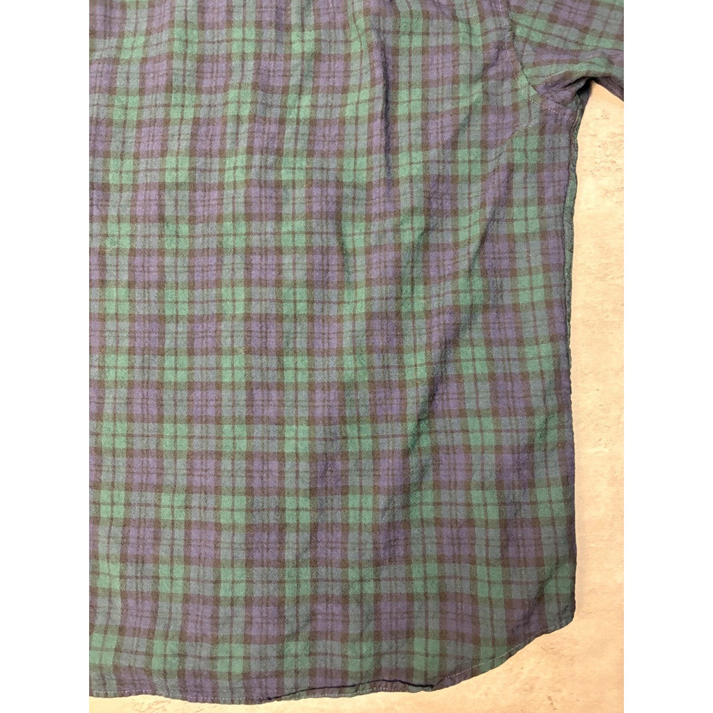 Vintage Pendleton Single Pocket Plaid Print Long Sleeve Button Up Shirt Size XL