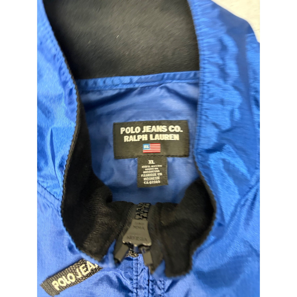 Vintage Polo Ralph Lauren Embroidered Logo Full Zip Windbreaker Jacket Size XL