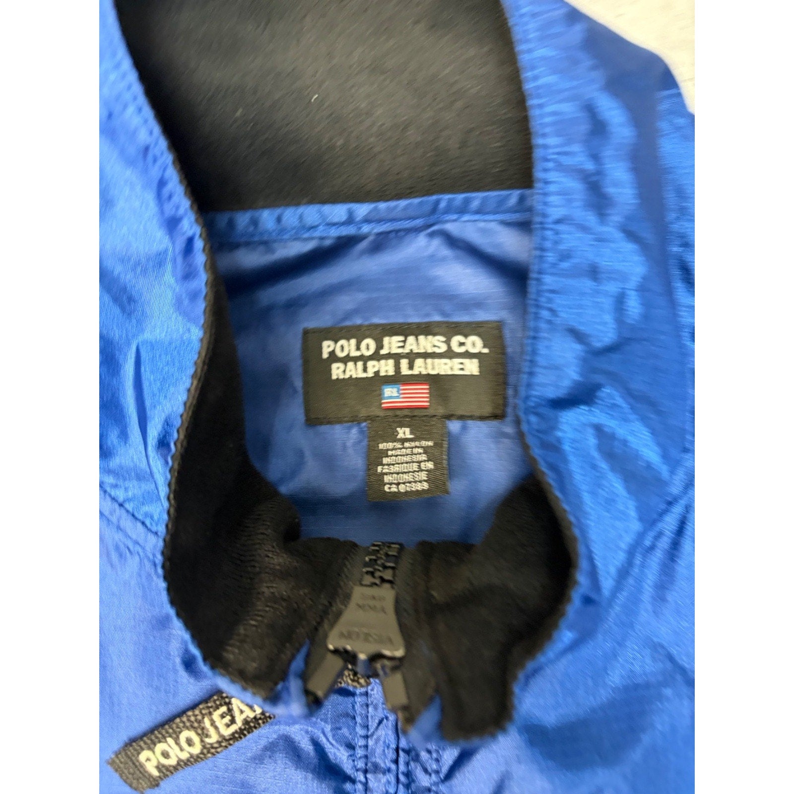 Vintage Polo Ralph Lauren Embroidered Logo Full Zip Windbreaker Jacket Size XL