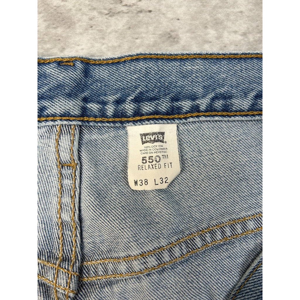 Vintage 90s Levis 550 Red Tab Light Wash Denim Pants Size 36