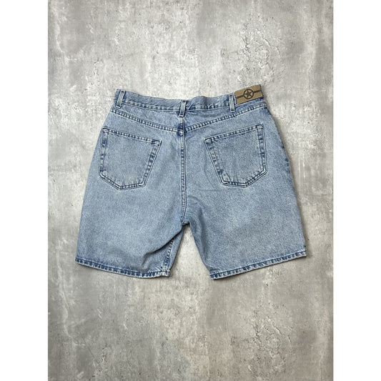 Vintage Mustang Light Wash Denim Shorts Size 35 Blue