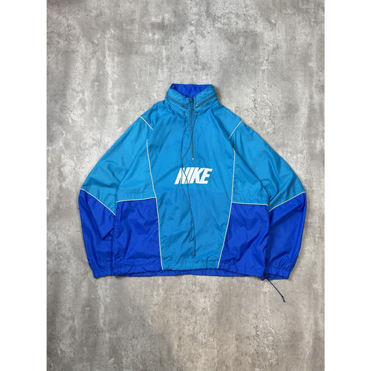 Vintage 80s/90s Nike Graphic Spellout 1/2 Zip Windbreaker Jacket Size Medium