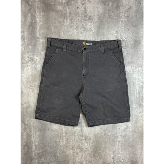 Carhartt Relaxed Fit Canvas Workwear Five Pocket Shorts Size 42 Gray