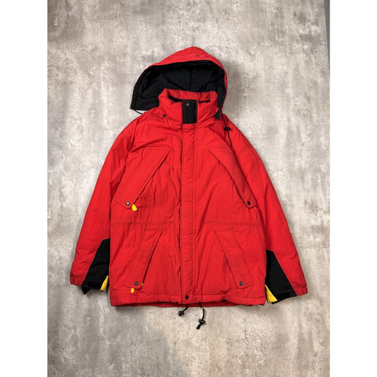 Vintage 90s Marlboro Insulated Full Zip Hooded Jacket Size XL Red