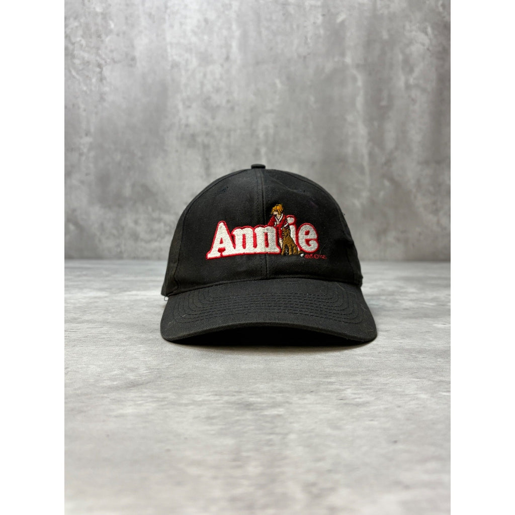 Vintage 90s Annie Comic Strip Embroidered Spellout Graphic Snapback Hat OSFA