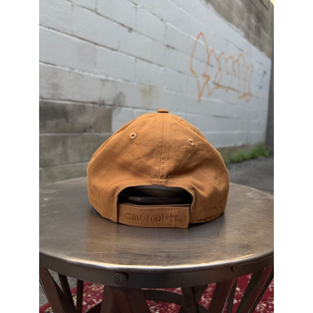 Carhartt Embroidered Leather Patch Workwear Strapback Hat OSFA