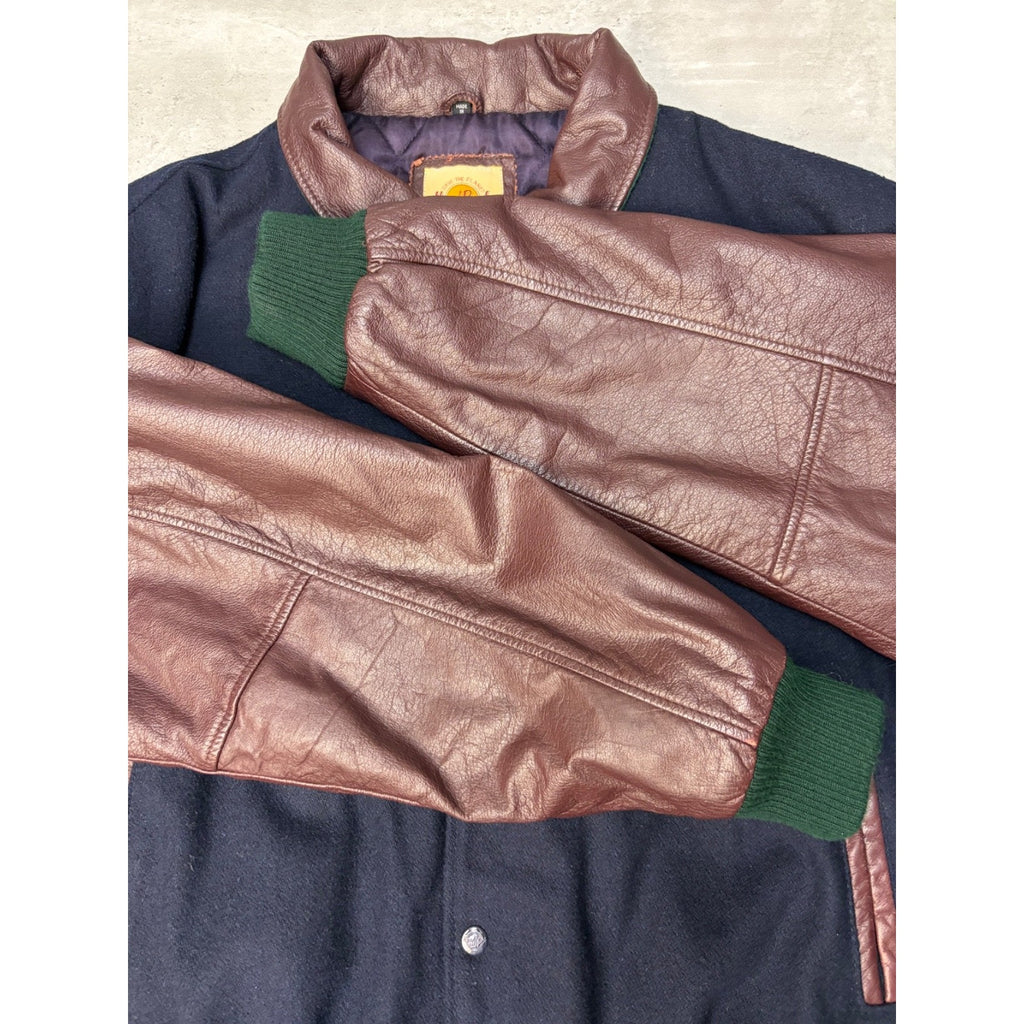 Vintage 90s Hard Rock Cafe Niagara Falls Varsity Style Bomber Jacket Size XL