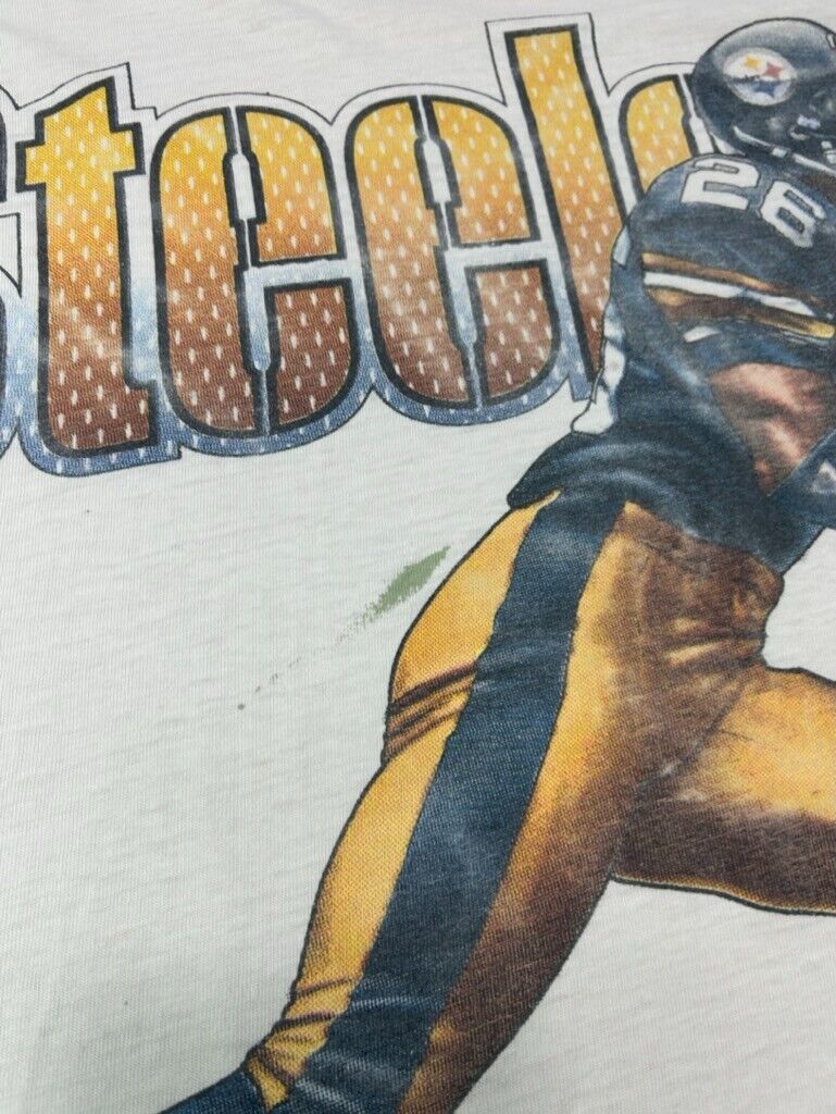 Vintage 1996 Rod Woodson #26 Steelers NFL Player Graphic T-Shirt Size Large 90s