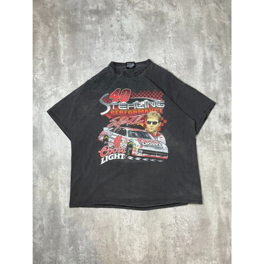 Vintage 2002 Sterling Marlin #40 Coors Racing Nascar Graphic T-Shirt Size XL