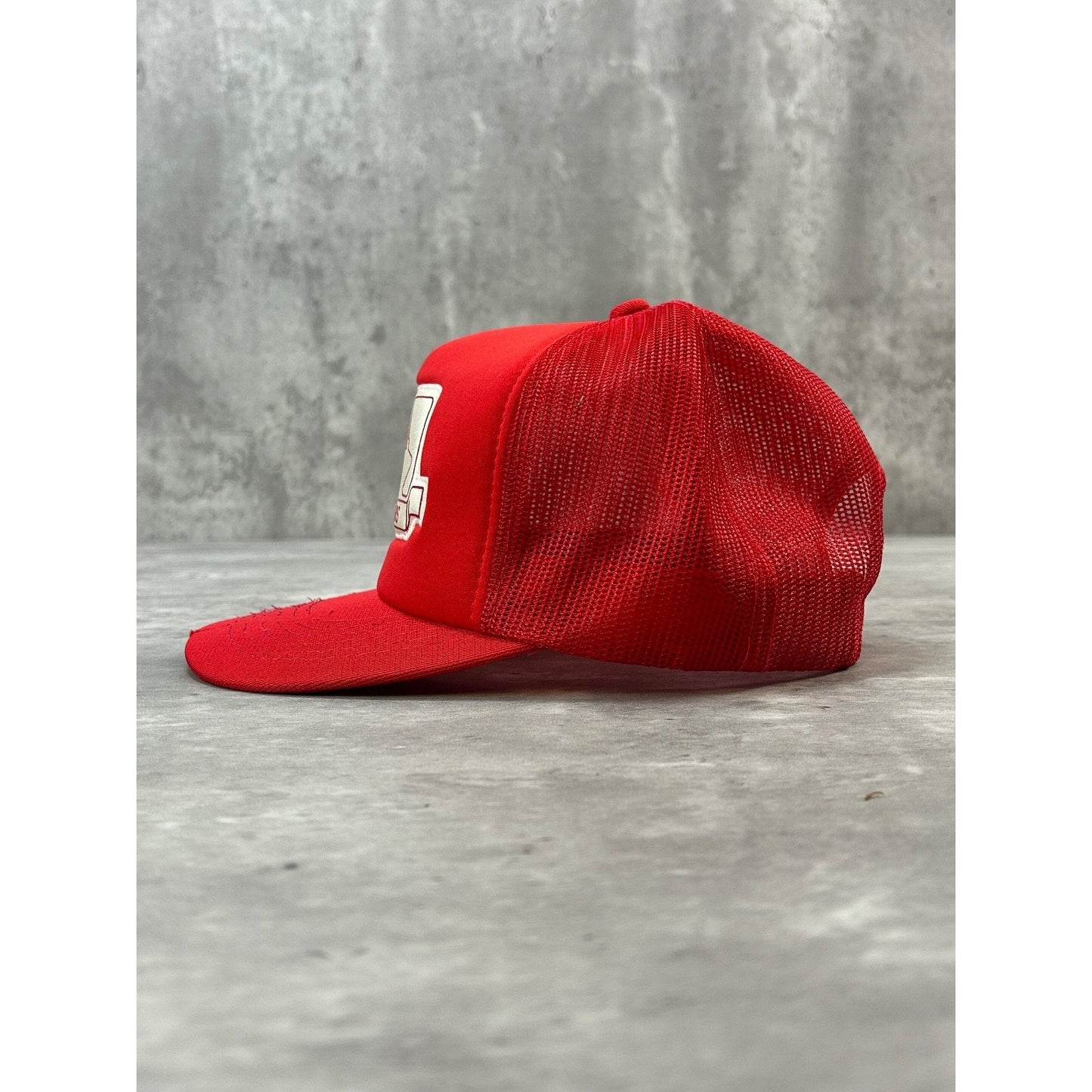 Vintage 80s/90s MLB All Stars Graphic Logo Trucker Snapback Hat Size M/L Red