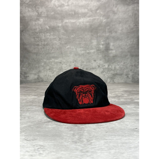 Vintage 90s Red Dog Beer Embroidered Logo Two Tone Snapback Hat OSFA Black/Red