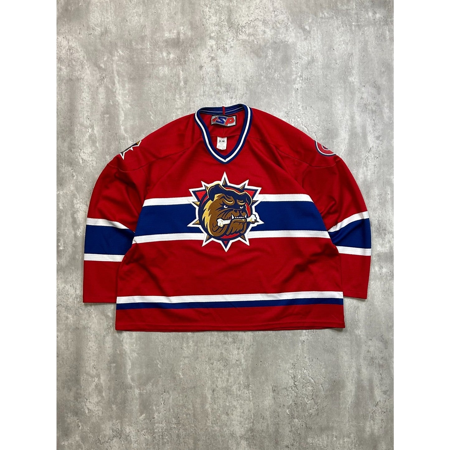 Vintage Hamilton Bulldogs OHL Stitched Hockey Jersey Size 2XL
