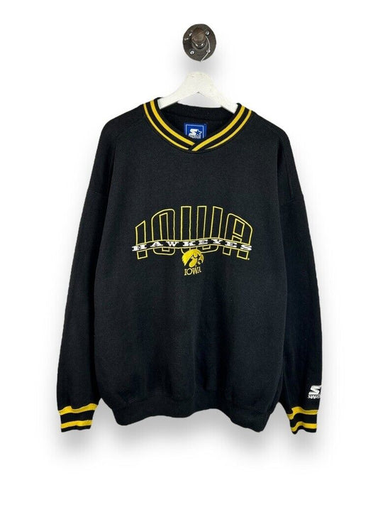 Vintage Iowa Hawkeyes NCAA Embroidered Starter Sweatshirt Size XL