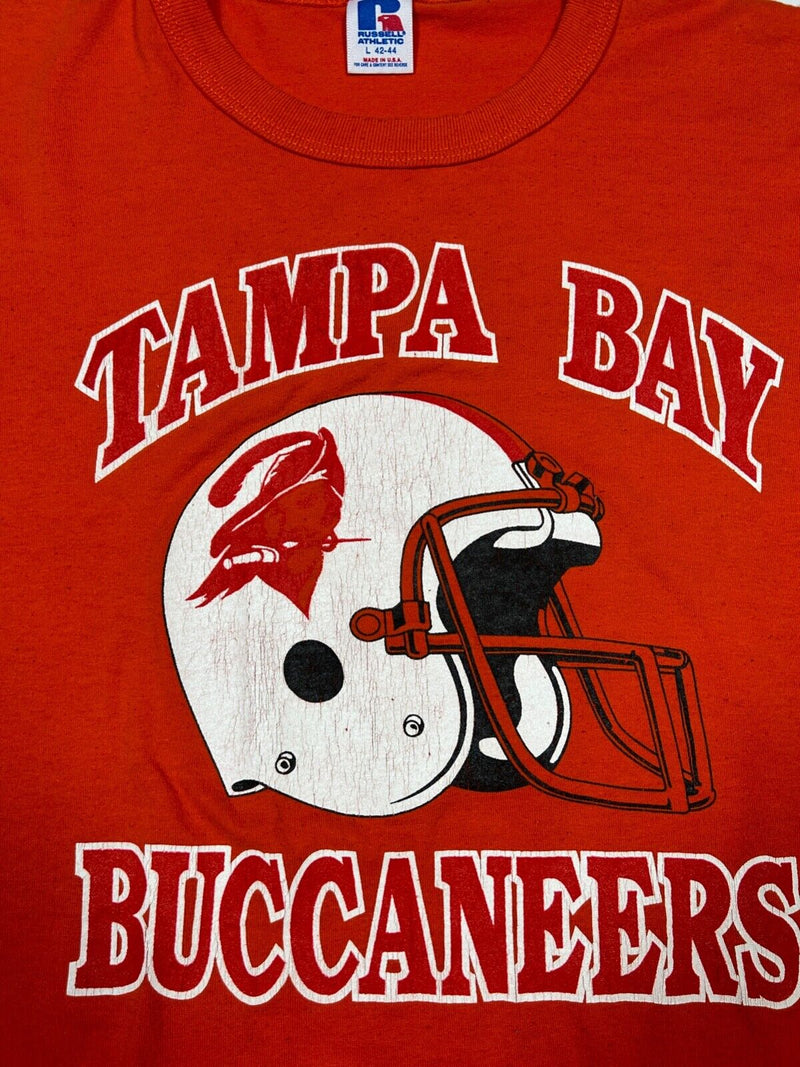 Vintage 80s/90s Tampa Bay Buccaneers NFL Russell Athletic T-Shirt Size Large