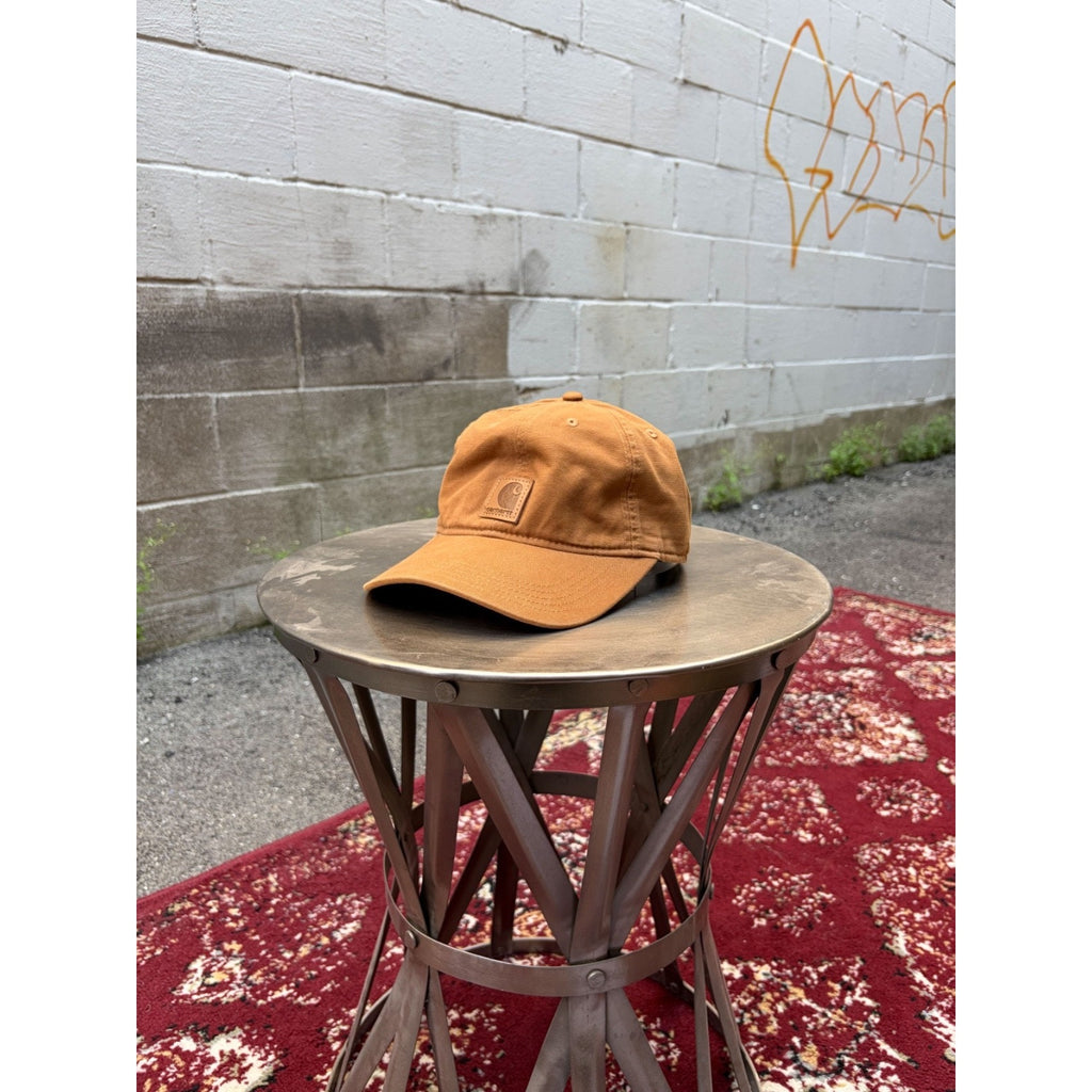 Carhartt Embroidered Leather Patch Workwear Strapback Hat OSFA